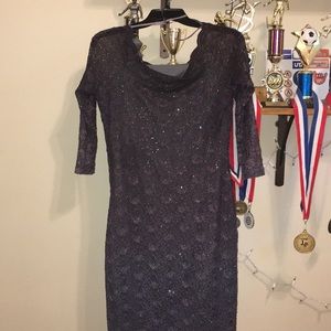 A Grey/Lavender Sequin Dress